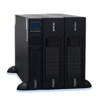 UPS Mach Power 10KVA/10KW On-line Doppia Conversione, Fattore Di Potenza 1, Rack/tower, 16 Batterie 12V/9Ah, Slot SNMP E Display LCD